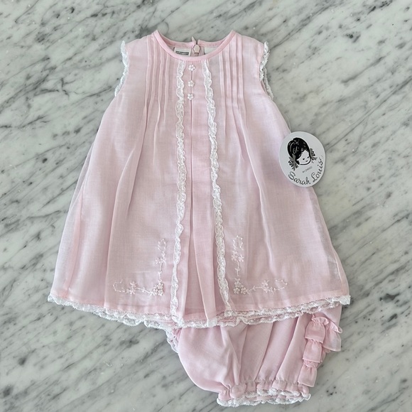 sarah louise Dresses New Sarah Louise Sleeveless Pink Embroidered